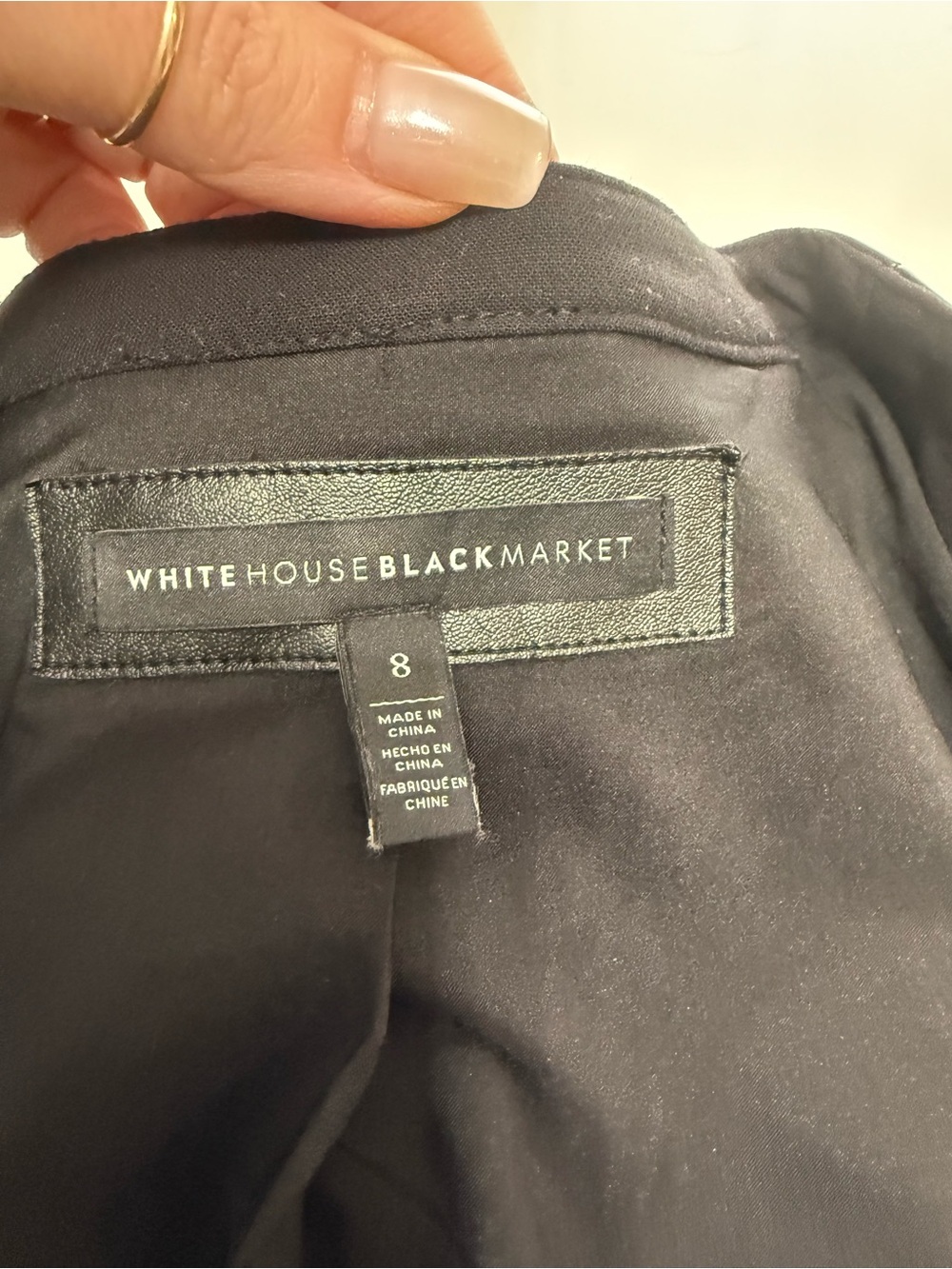 White House Black Market Black Studded Jacket Size 8 - Picture 6 of 8